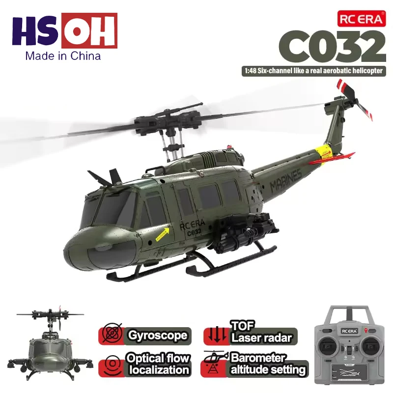 

C032 Professional 2.4GHz 6CH Brushless Motor RC Helicopter with Optical Flow 6-Axis Gyro Stable Flight Drone Toys for Adults