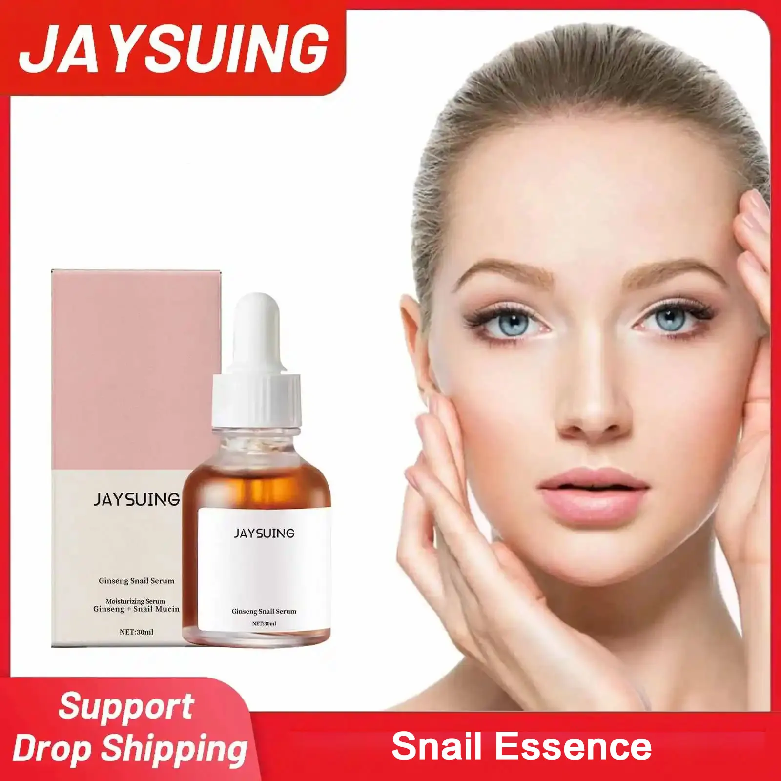 Snail Anti W-Rinkle Serum Fade Fine Lines Shrink Pores Remove Dark S-pots Improve Roughness Skin Moisturizing Brighten Face Care