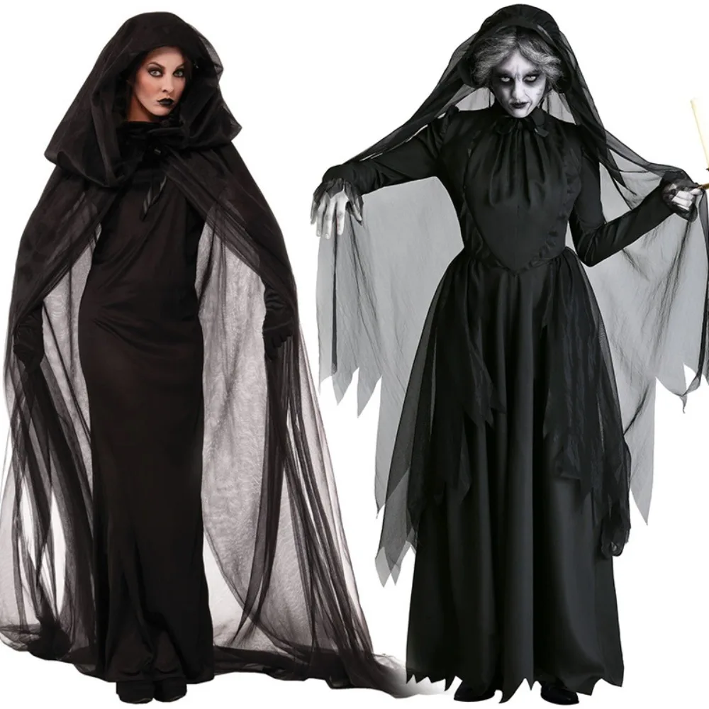 

2025 Halloween Costumes | Bride, Witch & Vampire Cosplay Outfits | Horror European-American Style Cloak