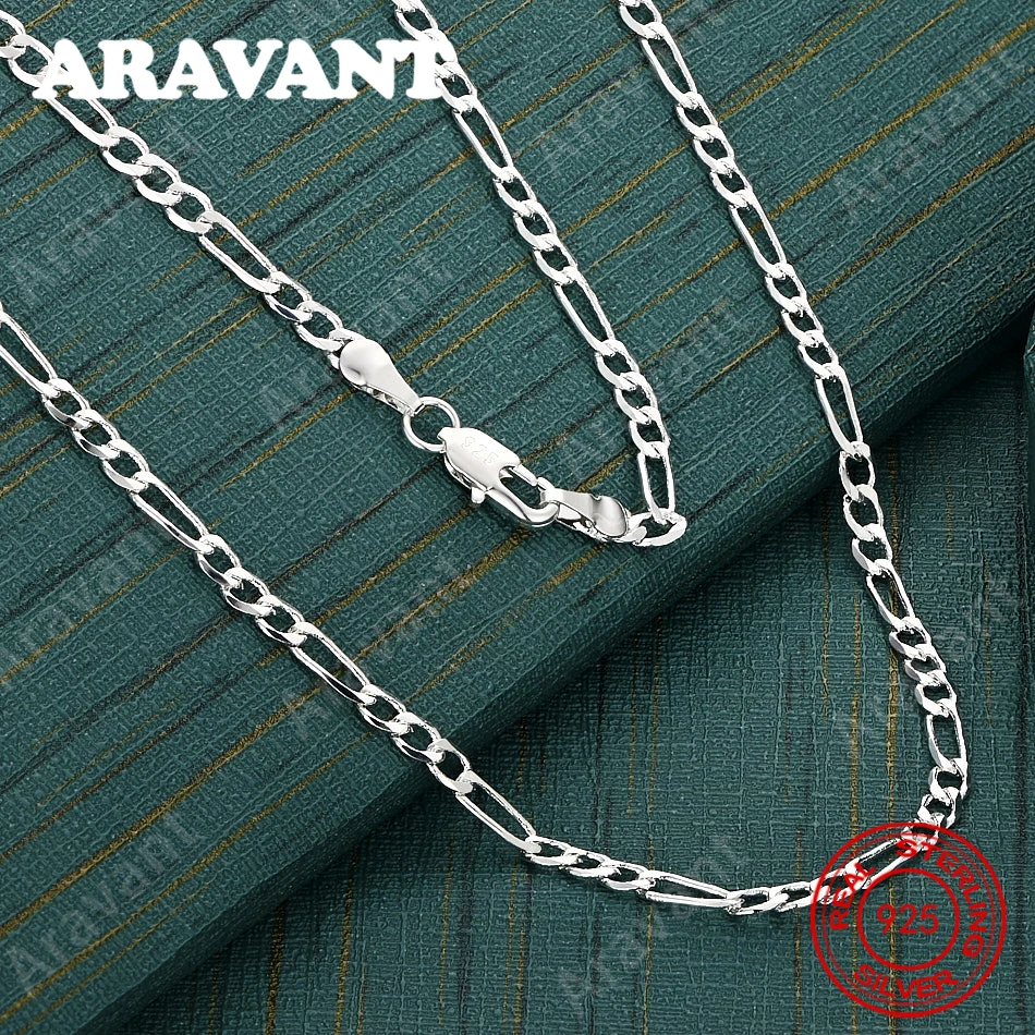925 Sterling Silver 4mm Three-Strand Chain Necklace For Women, Vintage Style, Personalized Accessory, Gift, Jewelry