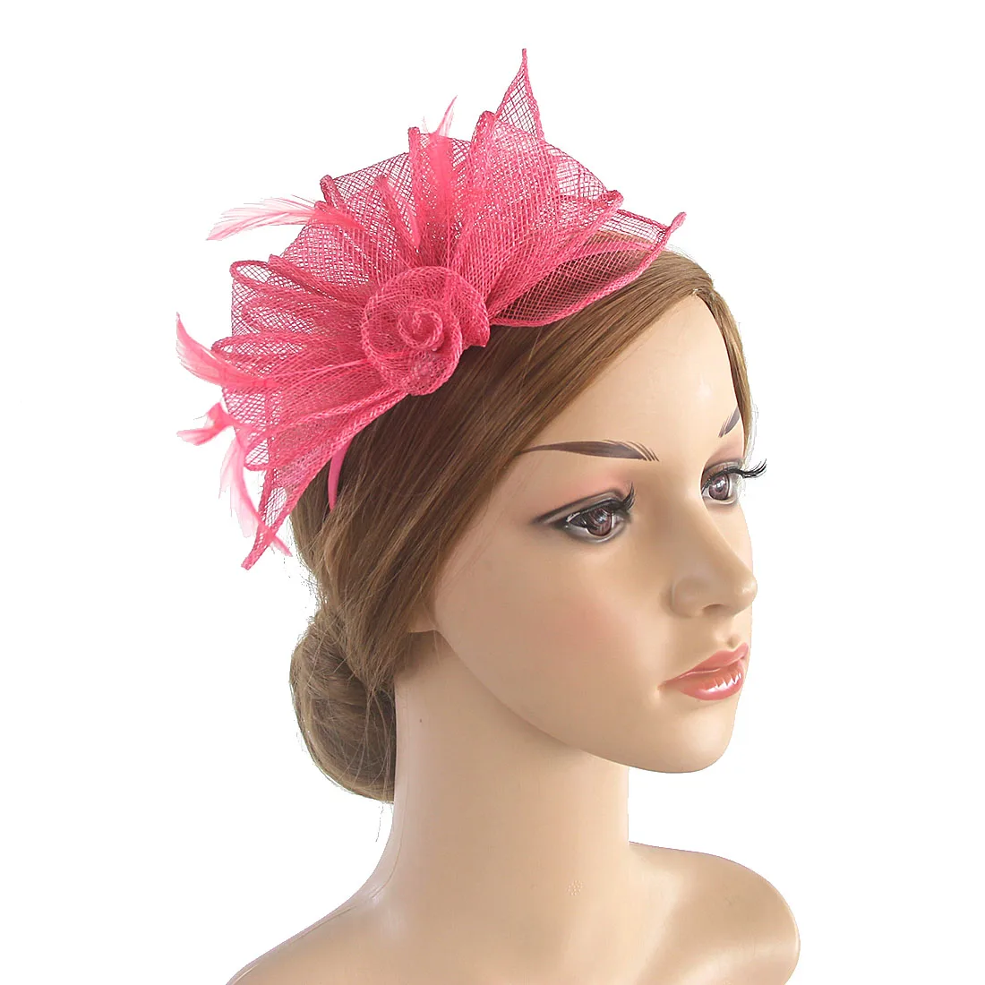 

Feather Decoration Headband Clip Fascinator Hat Dual-Use Stylish Elegant Wedding Fascinator Tea Party Headband For Party Tea