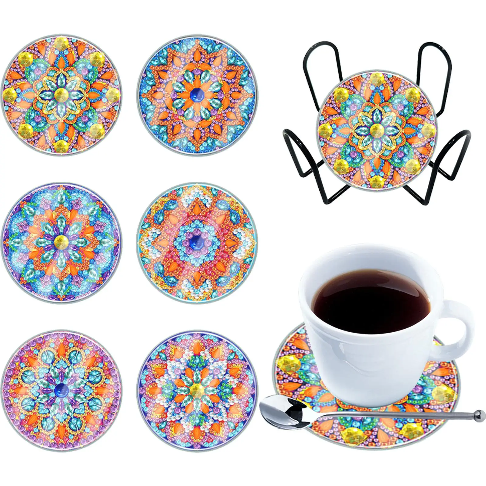 

6pcs Diamond Painting Kits Modern Animal Cartoon DIY Diamond Art Crafts Holiday Christmas Waterproof for Adults and Beginners