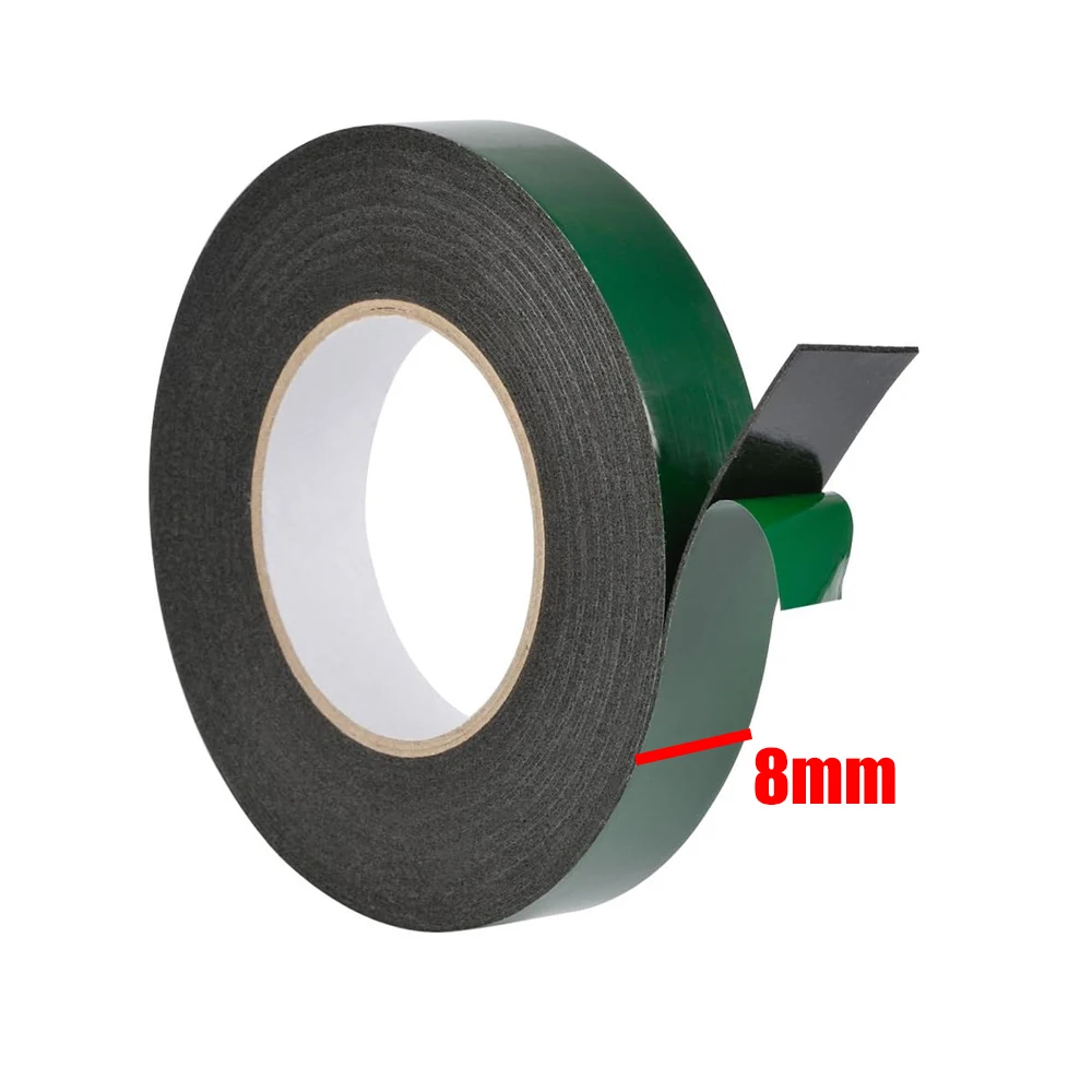 10M PE Dubbelzijdig Foam Tape 6-50cm Breedte Zwarte Spons Ultrasterke zelfklevende Waterdichte Zware Montage Tape