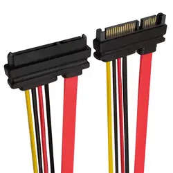 7+15Pin SATA Extension Cable SATA 22Pin Male to Female Extension Cable External Wiring Hard Drive Optical Drive Extension Cable