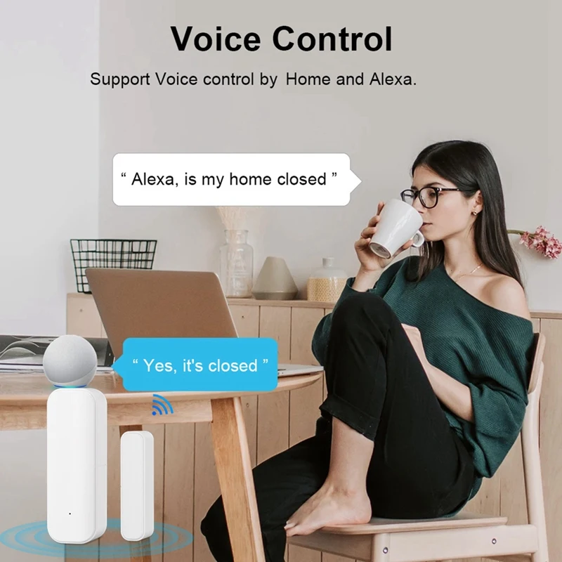 ABBN สมาร์ทเซ็นเซอร์ประตูแม่เหล็ก Zigbee เซ็นเซอร์ประตูสําหรับ Home Security Wireless Contact Sensor โปรแกรมด้วย Smart Life