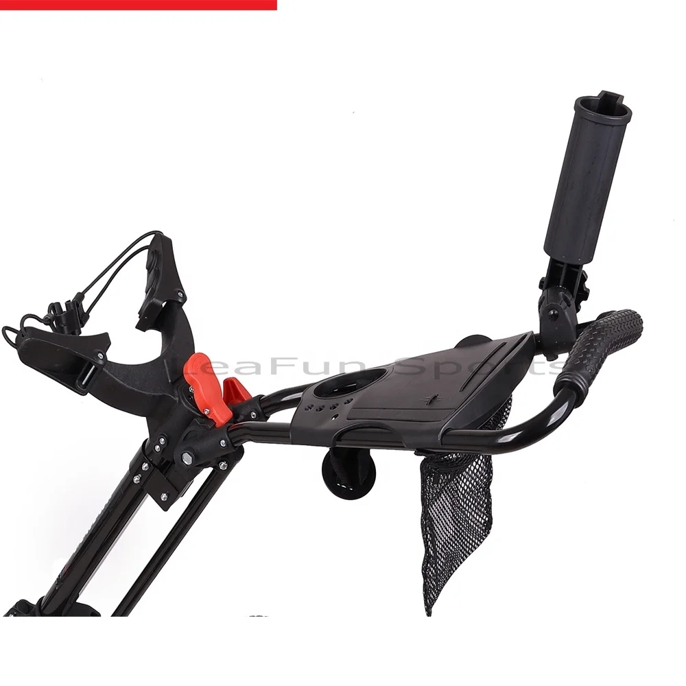 One-touch Easy Folding Manual Golf Trolley With Foot Brake Freewheel Multi-function Scorecard Holder