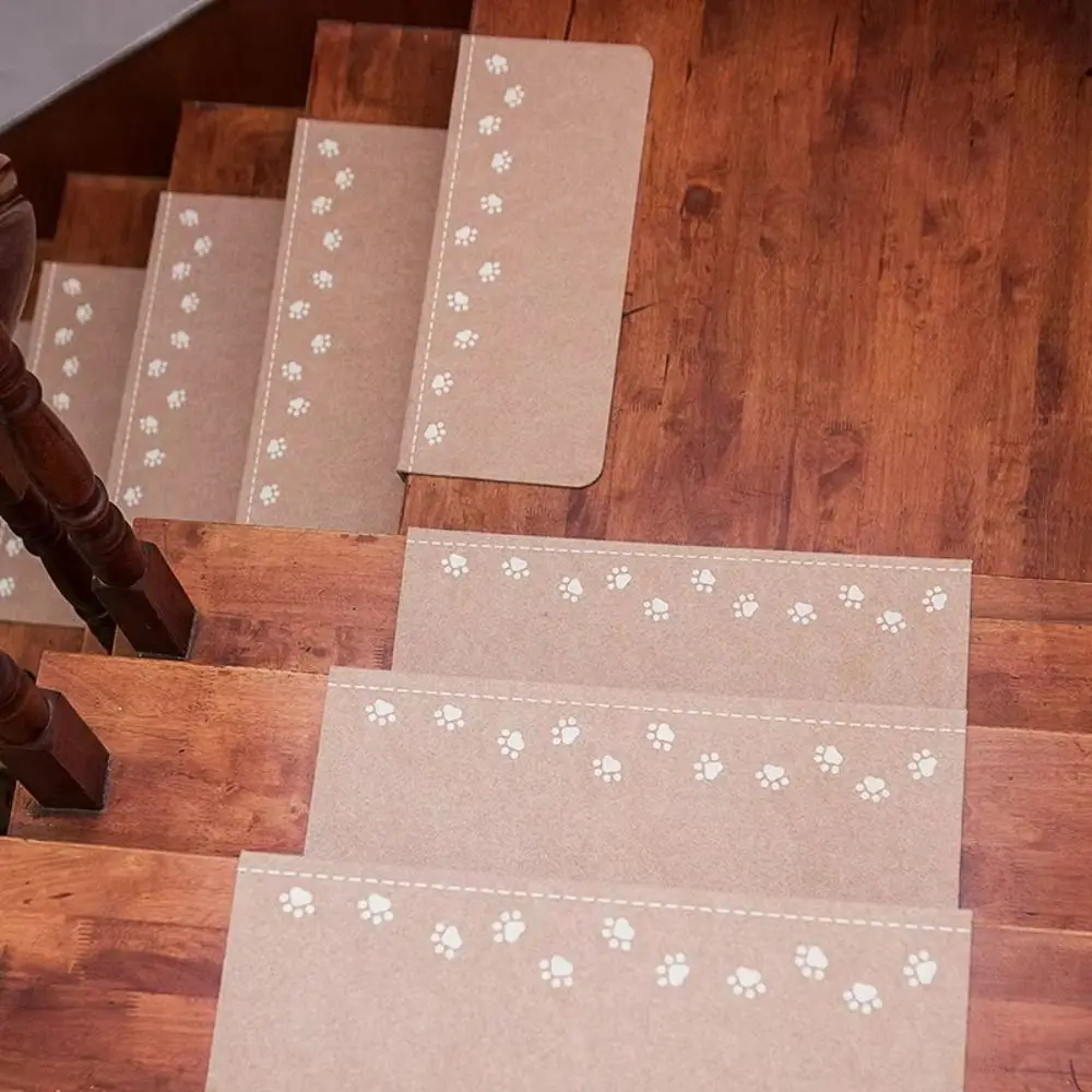 

Cute Self Adhesive Luminous Bear Claw Stair Mat Washable Safety Mute Step Anti-slip Pad Water Absorbing Stair Step Mat Household