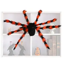 75cm Halloween peluche Spider Yard puntelli Decor decorazione per interni/esterni ragno flessibile decorazione di Halloween con occhi rossi