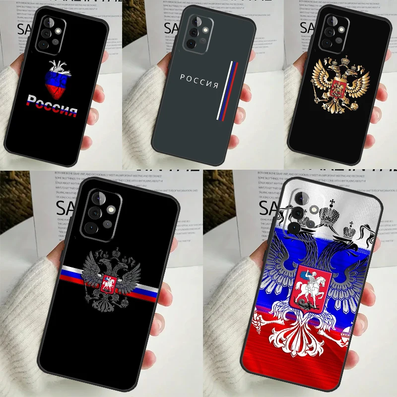 Russia Russian Flag For Samsung Galaxy A14 A34 A54 A12 A32 A52 A51 A71 A53 A33 A13 A15 A25 A35 A55 Phone Case