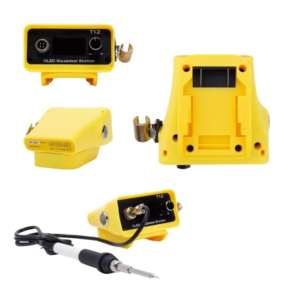 Stasiun Las untuk Dewalt 18V 20V catu daya baterai Lithium T12 Kit alat las besi solder (baterai tidak termasuk)