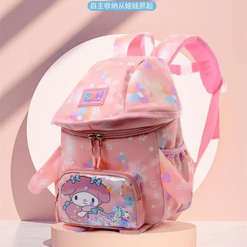 حقيبة ظهر هالو كيتي للأطفال حقيبة جديدة كارتونية مقاومة للماء سينامورول كاواي كارتون كورومي شخصية أنيمي ذات سعة كبيرة