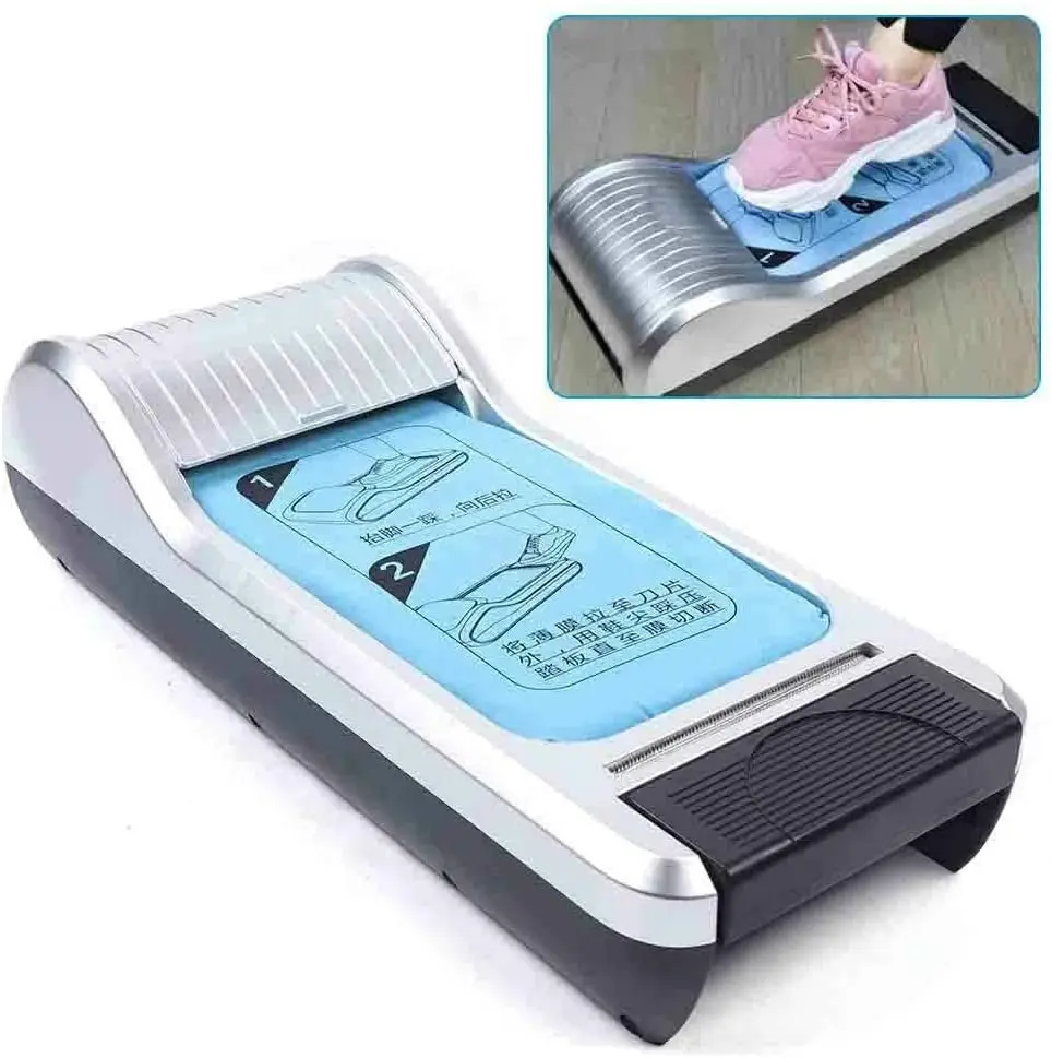 Shoe Cover Machine Automatic Shoe Film Machine Home Office Hotel Shoe Cover Dispenser Machine with 1 Roll Shoe Film 58*24*15cm