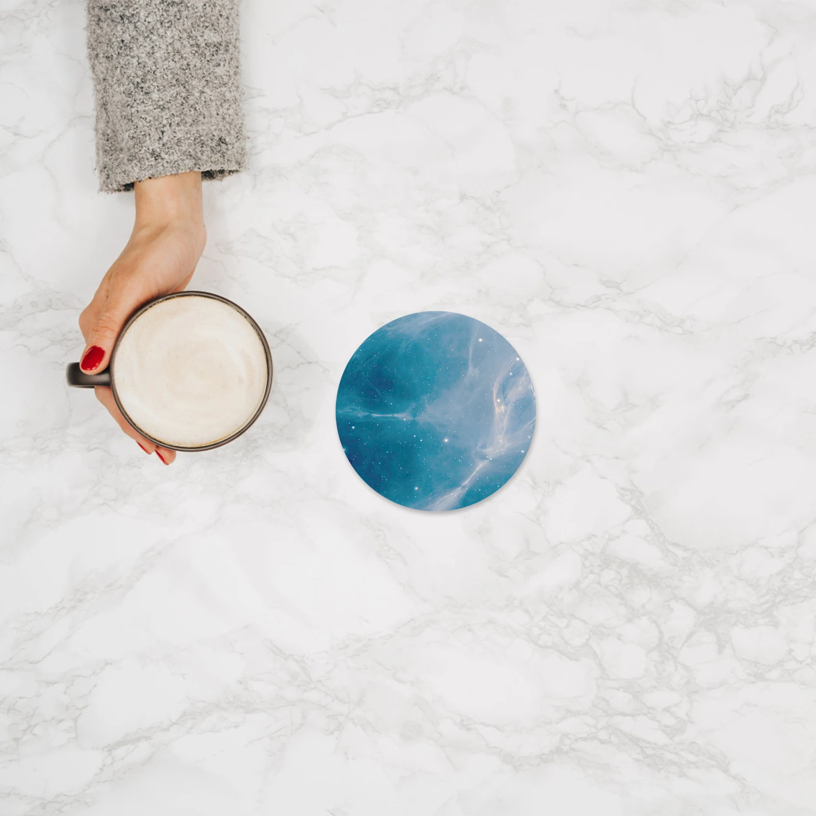 

10Set Sublimation Coasters Ceramic Blank DIY Heat Transfer Cup Mats Scald-Proof Absorption Non-Slip Hot Plate Mat Tableware