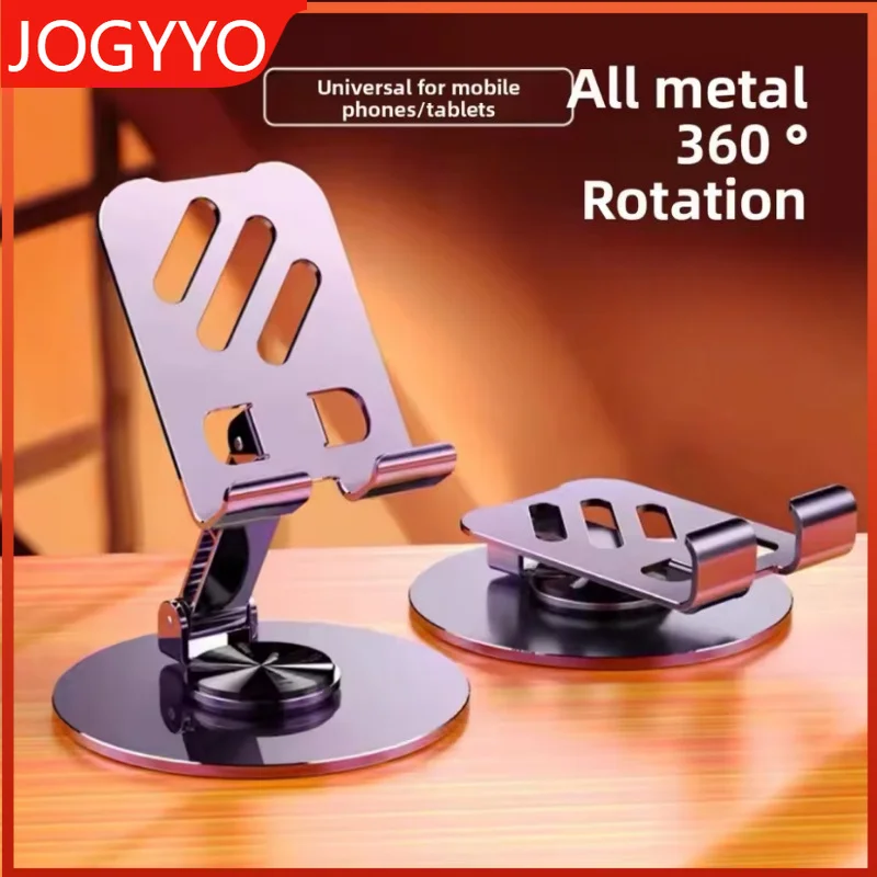 360 Rotate Metal Desk Mobile Phone Holder Stand for IPhone IPad Xiaomi Portable Adjustable Foldable Tablet Stand Desktop Bracket