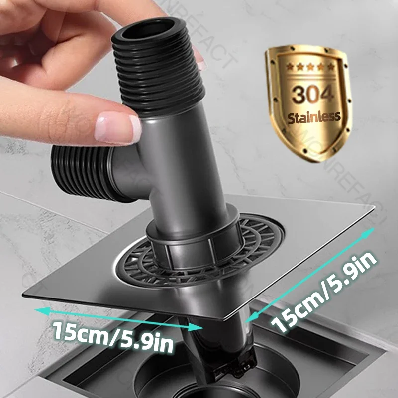Washing machine drainage pipe, floor drain joint, anti odor and anti overflow, underwater pipe, three-way drainage tool