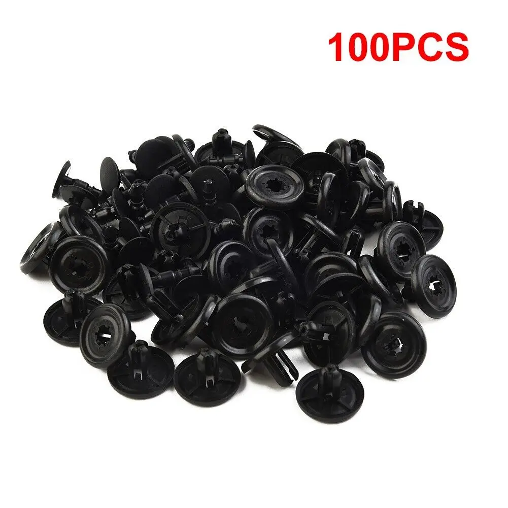 100 pcs Fender Push Clips Retainer Plastic Rivet Fastener 7mm For Toyota Pontiac