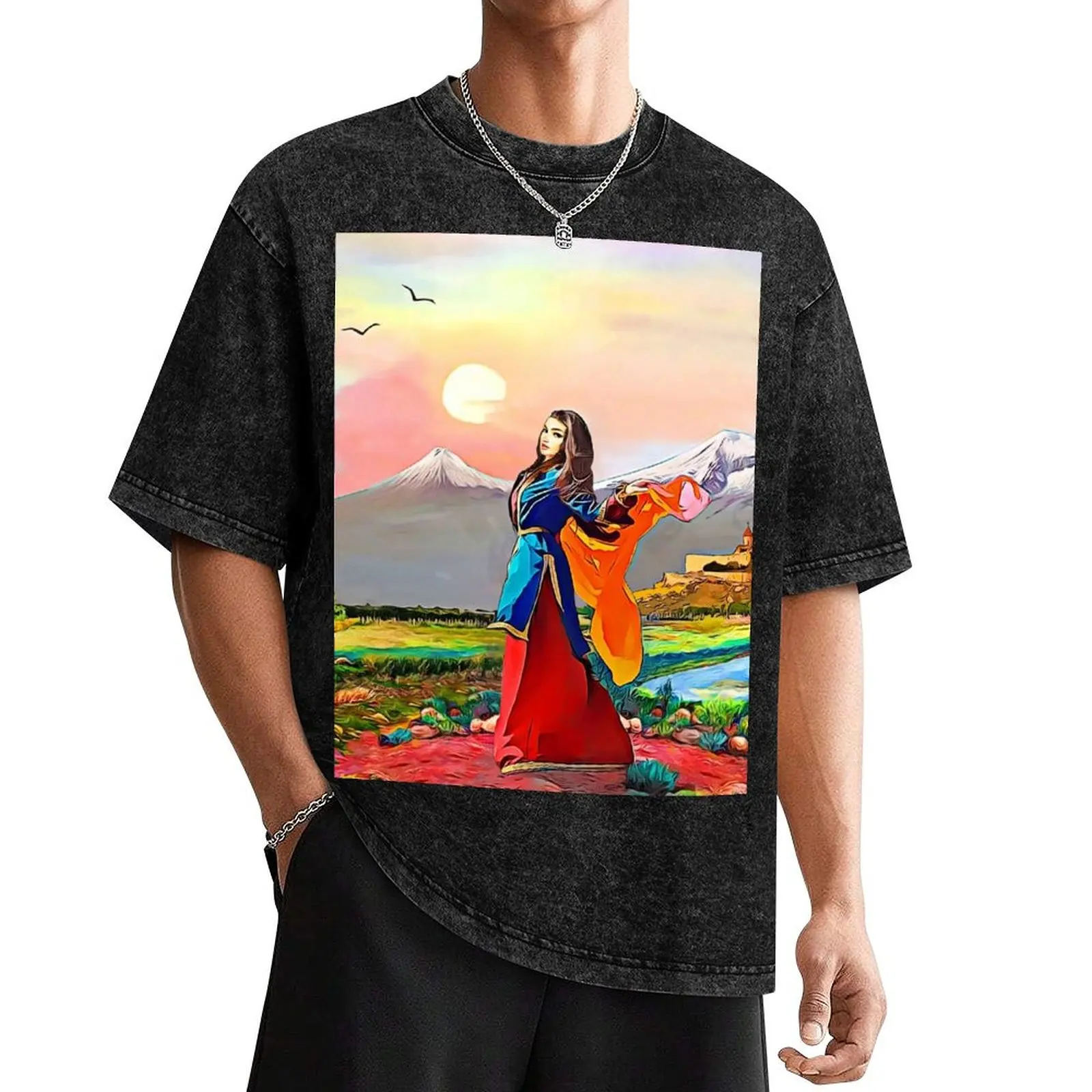 

Colors of Armenia   T-Shirt oversized t shirt customizeds heavyweights plus sizes men t shirts