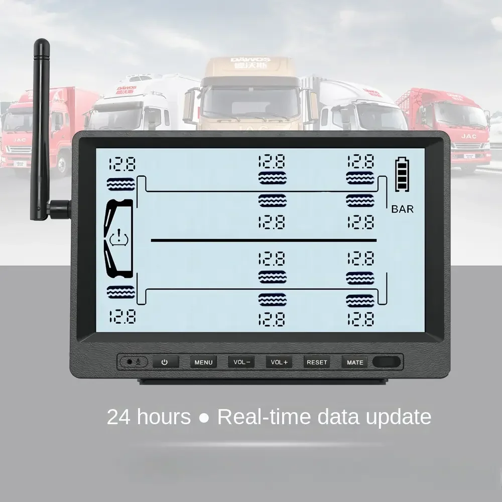 Tire Pressure Monitoring System For 6,8,10,12 Wheels RV External Sensor Truck TPMS