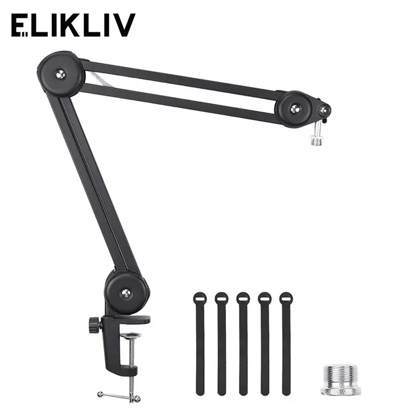 

Elikliv Flexible Arm Digital Microscope Bracket Upgraded Suspension Boom Scissor Arm Clamp Stand for dm602 flex 2000X Microscope