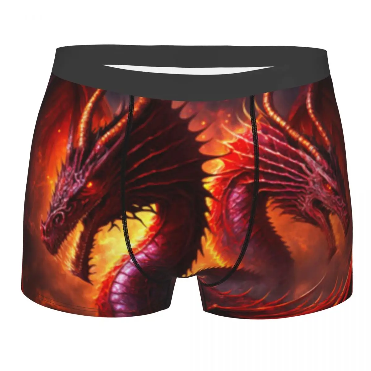 Men's Underwear Underpants Mystical Dragons With Wings Men Boxer Shorts Elastic Male Panties