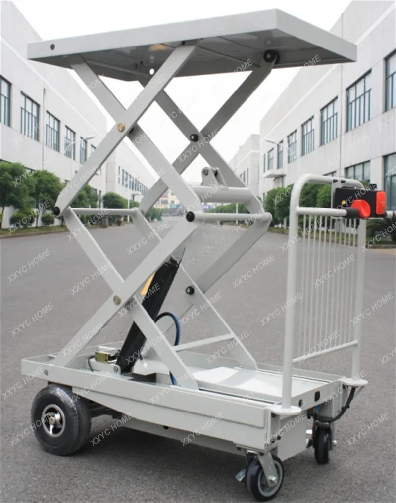 A HG-116 single cylinder double fork electric lift truck all electric lifting mobile lift table