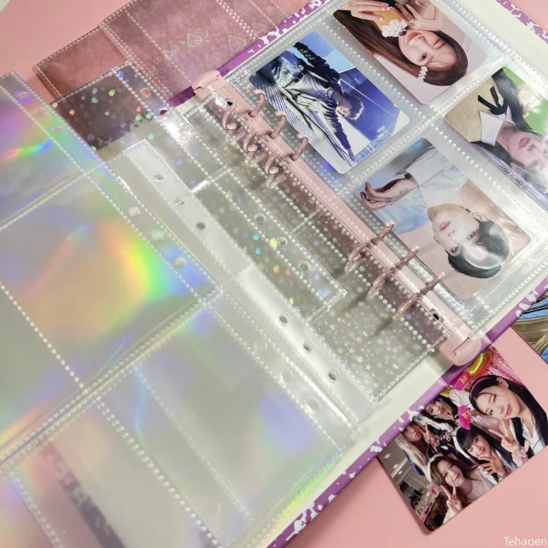 1-4 Grids INS Girl Album Small Card Collect Album Multi-Pockets Photo Card Binder Top Loading Photo Sheet Protector Collect Card