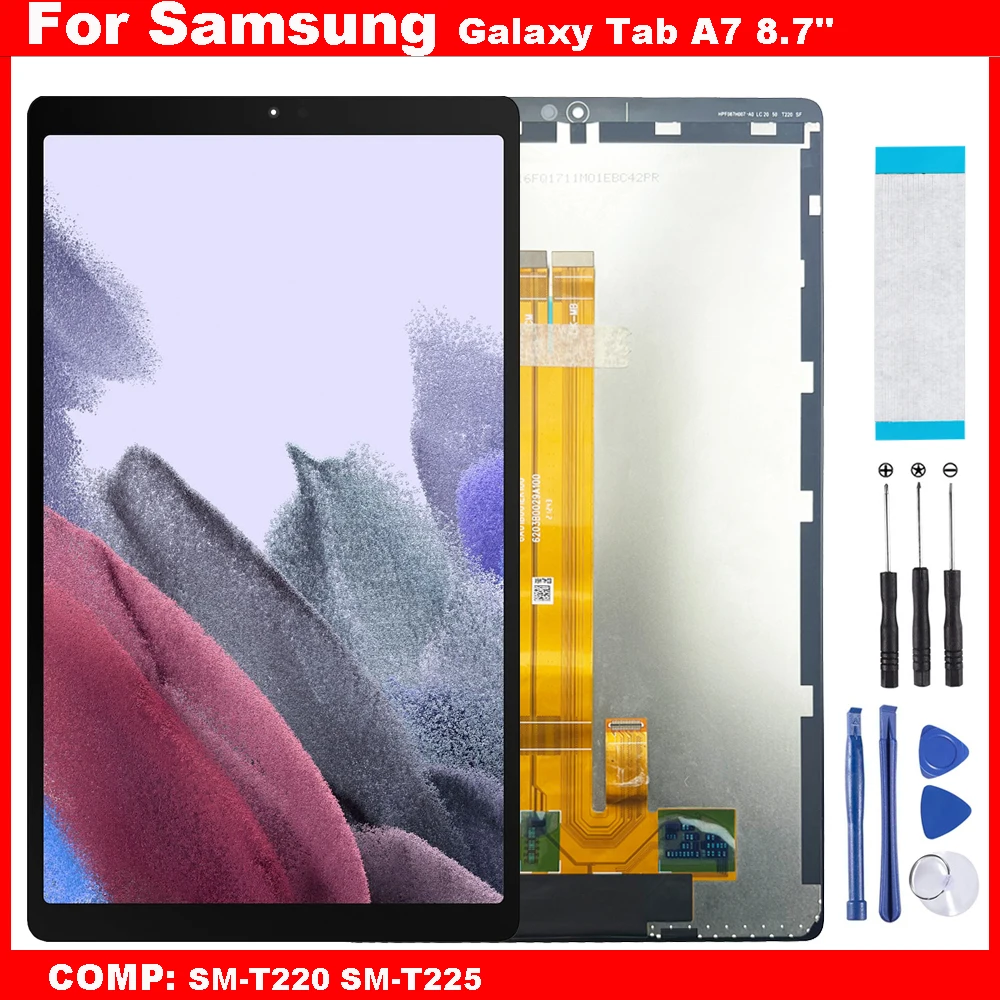 

AAA For Samsung Galaxy Tab A7 8.7'' SM-T220 SM-T225 T220 T225 LCD Display Touch Screen Digitizer Glass Assembly Repair Parts