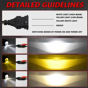 Aplikace MONDEVIEW s 3palcovým displejem ovládá univerzální vysoce výkonná mlhová světla s dvojitým objektivem, 6500K, 580W, 600000LM, světla pro denní svícení s vysokým jasem 8 nejlepší prodej univerzální mlhová světla do nárazníku auta - №3