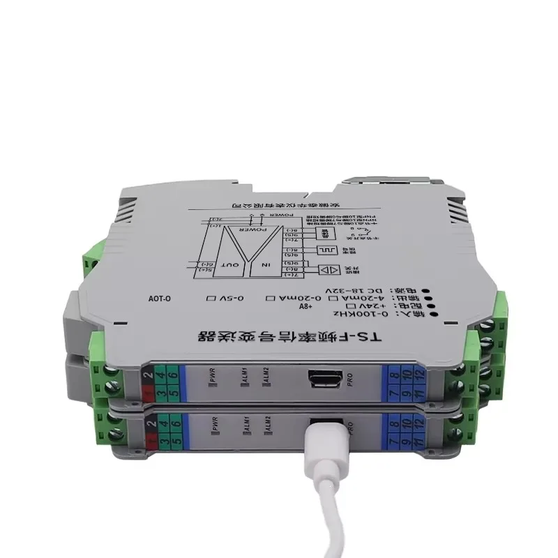 Plastic Frequency Analog Signal Converter 4-20mA Module Pulse Wave Input NPN Proximity Switch for Industrial Control Speed
