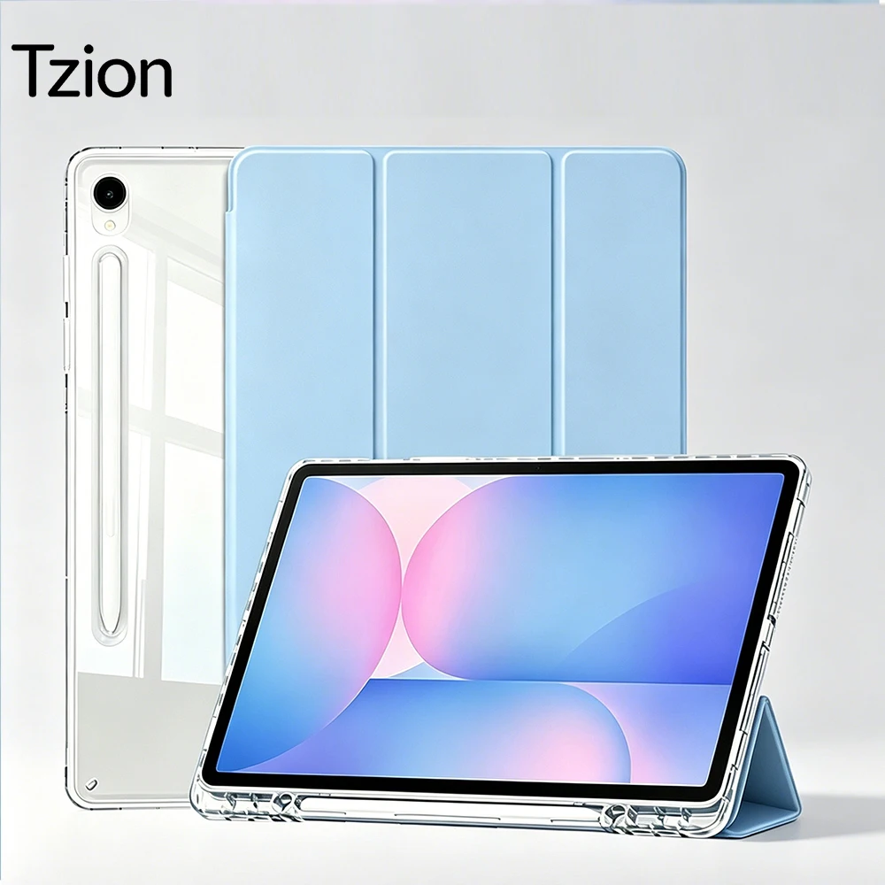 For Samsung Galaxy Tab A8 A9 A11 S6 S9 S10 FE Lite 10.4 10.5 10.9 11 SM-X231 X210 P610 Tablet Case Acrylic Shell Auto Wake/Sleep