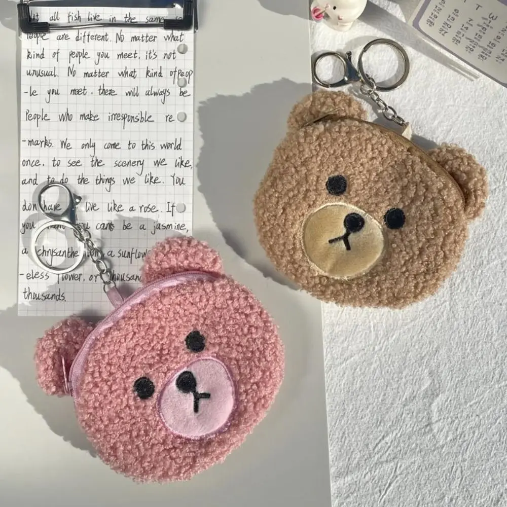 محفظة نقود من القطيفة على شكل دب ، محفظة كرتون لطيفة ، حامل بطاقات متين ، حقيبة تخزين للهدايا ، جديد ، * *