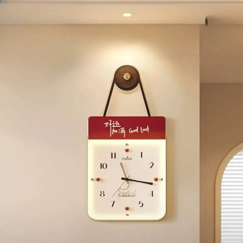 Glow Vertical Wooden Wall Clock Pendulum Luxury Silent Alarm Digital Wall Clock Decoration Kitchen Zegar Scienny Home Decor