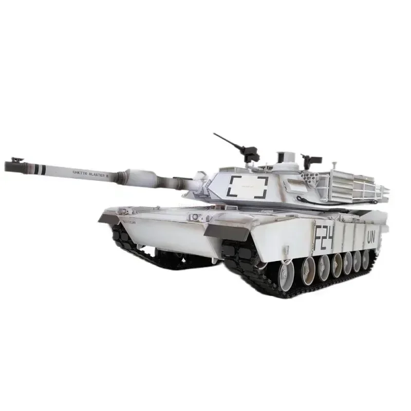 Henglong-controle remoto tanque m1a2, tanque de batalha infravermelho, versão atualização com tanque rc aço, brinquedo, novo