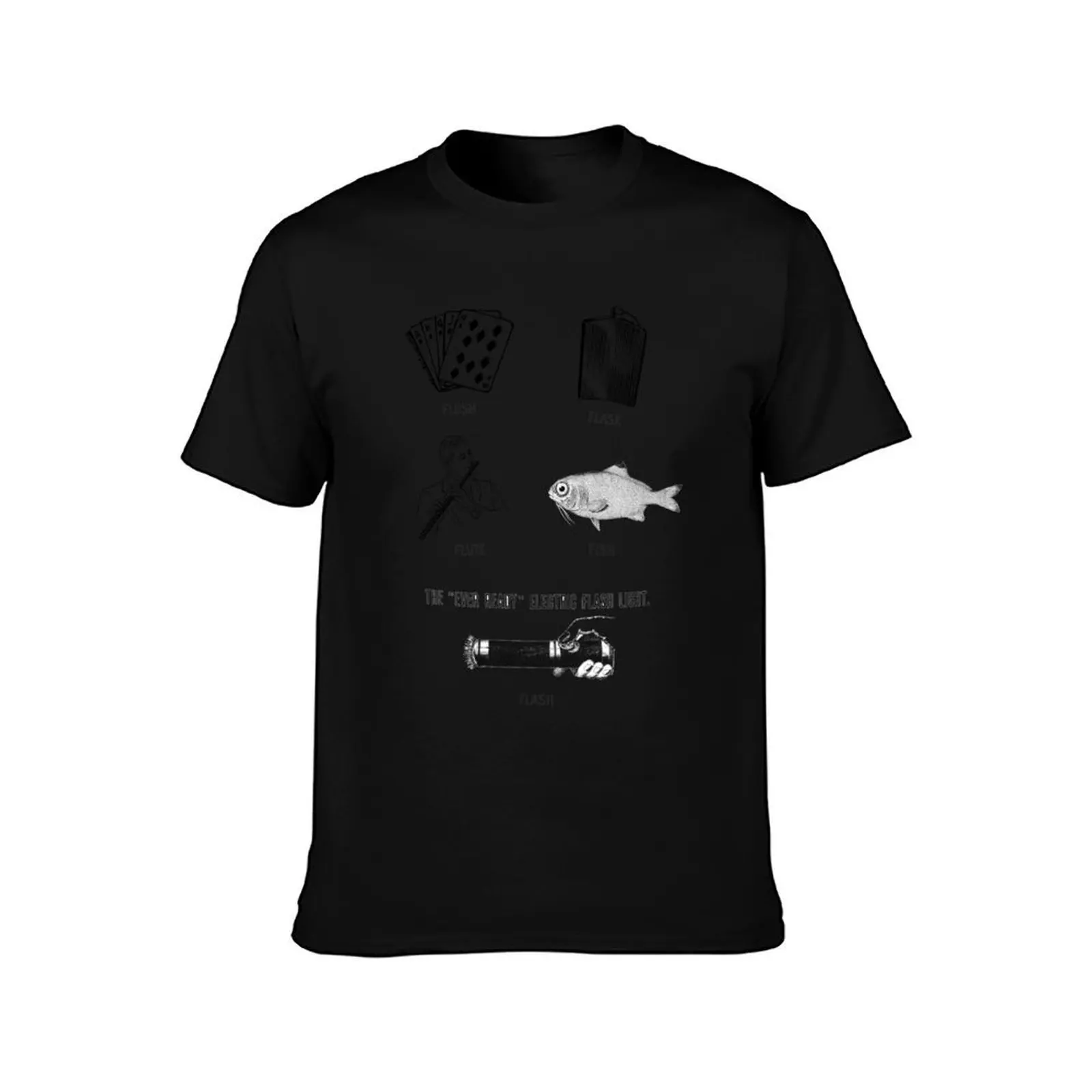 Flush, Flask, Flute, Fish, Flash Fun T-Shirt, Summer Casual Cotton Tee, Oversized Streetwear Tops, Vintage Graphic Print
