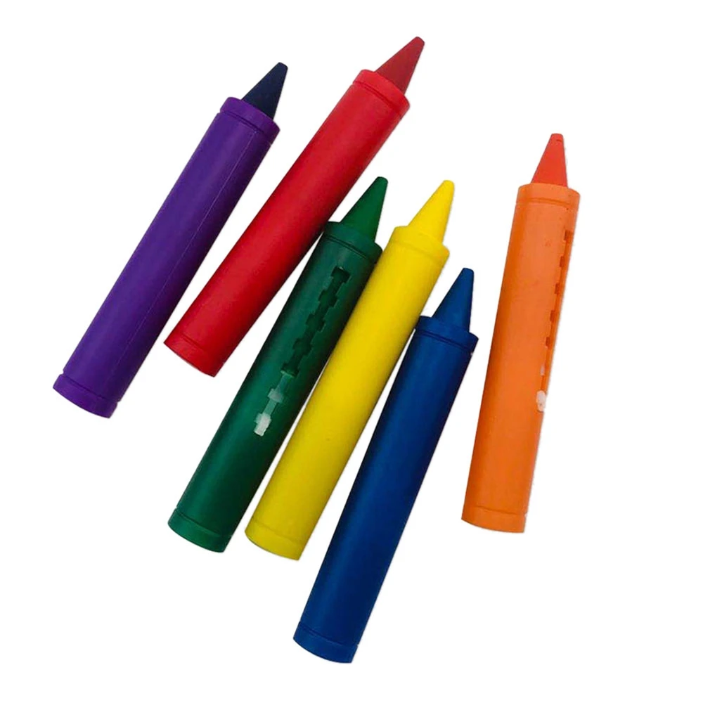 Crayon de banheiro lavável, Brinquedo Graffiti apagável, Caneta Doodle para bebê, Crianças, Banho Brinquedo Educacional Criativo, 6pcs