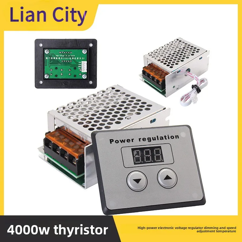 

4000W Silicon Controlled Rectifier High Power Electronic Digital Voltage Regulator、、Dimming、Speed Regulation、Temperature Adju