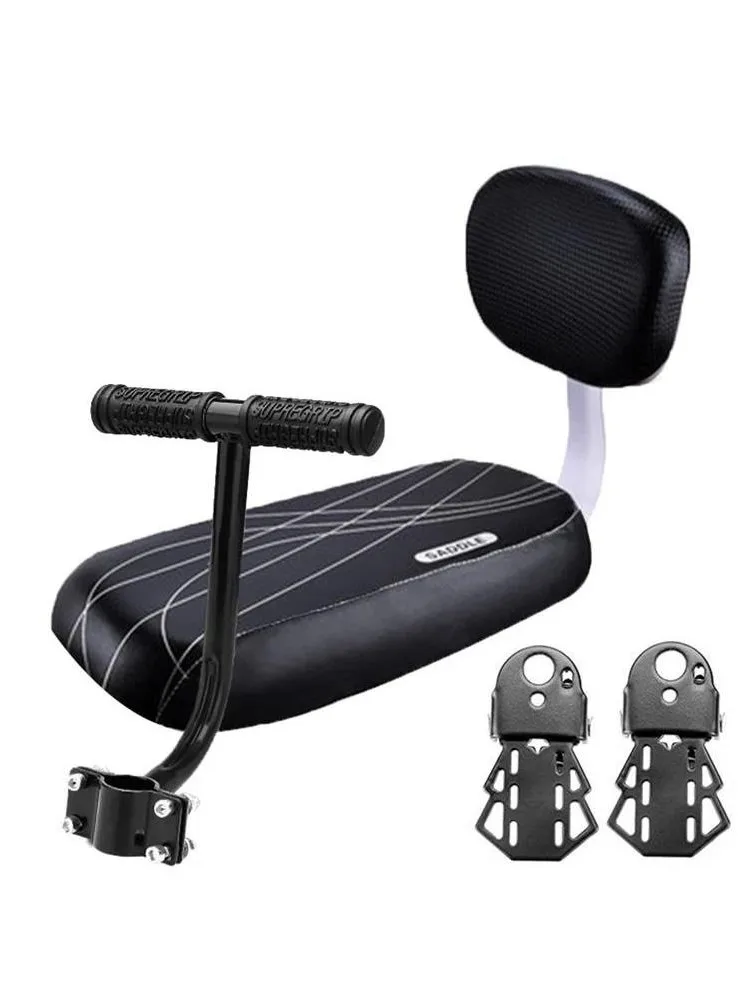 AliExpress NONE New Bicycle Rear Seat Saddle Soft Bicycle Child Seat With Back Rest With Handle Armrest Footrest Pedals Cycle Accessories Parts