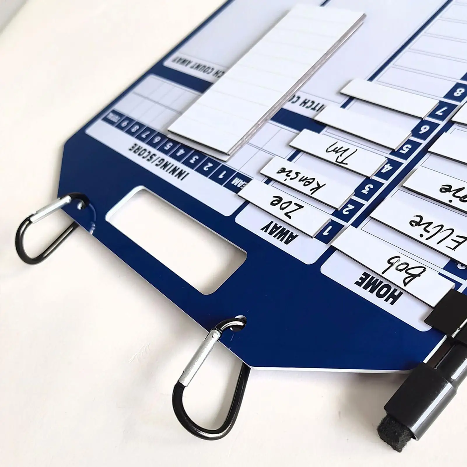 Baseball Lineup Board Coaches Marker Whiteboard Training Aid Double Sided for　Playground Field Tournament Game