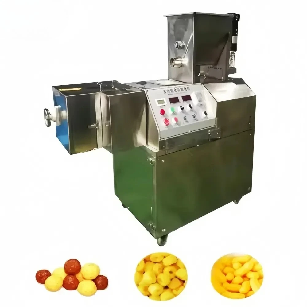 

Single Screw Corn Snack Different Shape Puffed Extruder Equipment