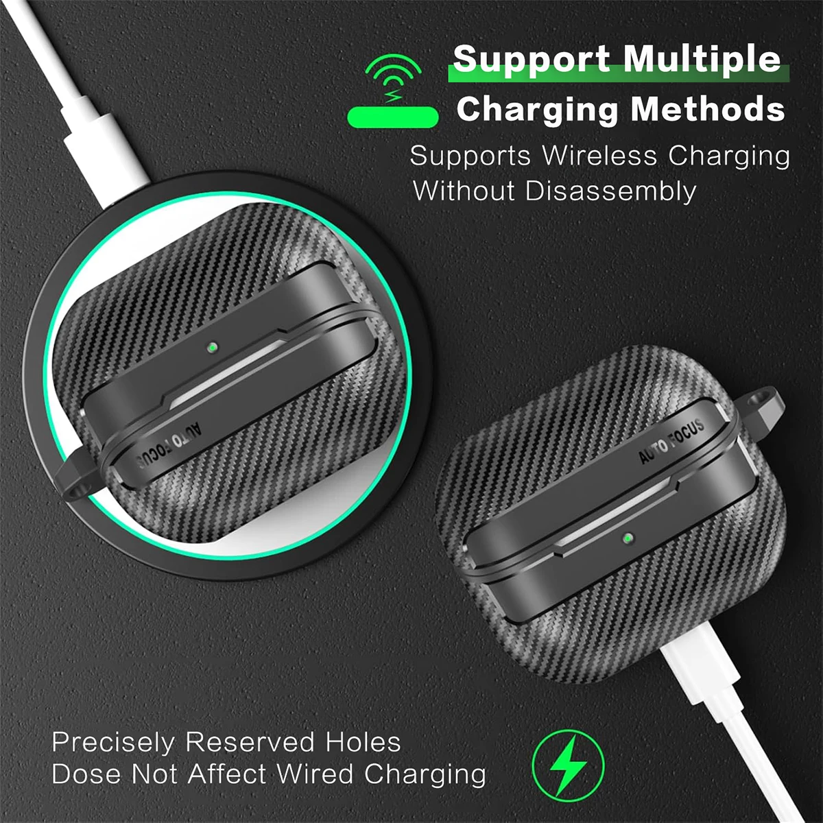 حافظة سماعات أذن لاسلكية مقاومة للصدمات لهاتف سامسونج جالاكسي Buds 3 Buds3 Pro حافظة من السيليكون الملمس من ألياف الكربون