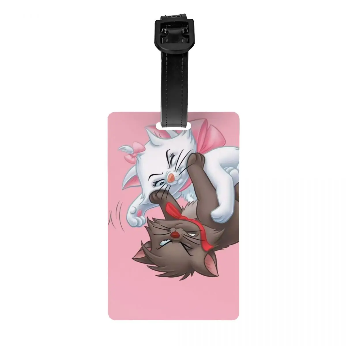 Custom Aristocats Cats Marie Cartoon Luggage Tag Privacy Protection Baggage Tags Travel Bag Labels Suitcase