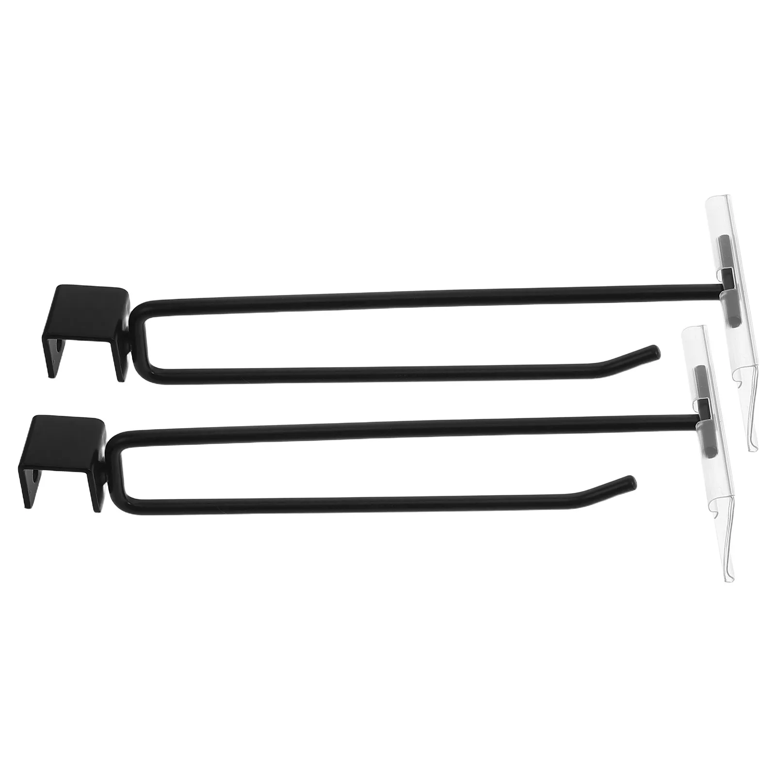 スロット棚用フック2個セット-鉄製強力ディスプレイハンガー-小売店用値札ホルダー-スーパーマーケット用ラベルオーガナイザー