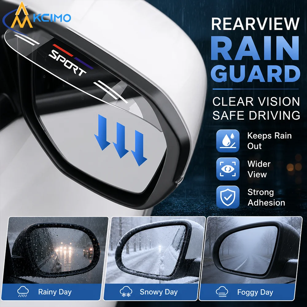 Universal Auto Rearview Mirror Rain Guard, Car Side Window Wind & Rain Shield, Waterproof Mirror Anti-Dirt Protector
