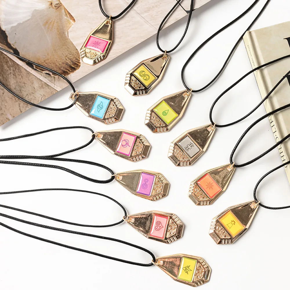 

Digital Monster Sacred Plan Necklace Anime Peripheral Love Wisdom Courage Friendship Badge Alloy Luminous Y2k Fashion Toys Anime