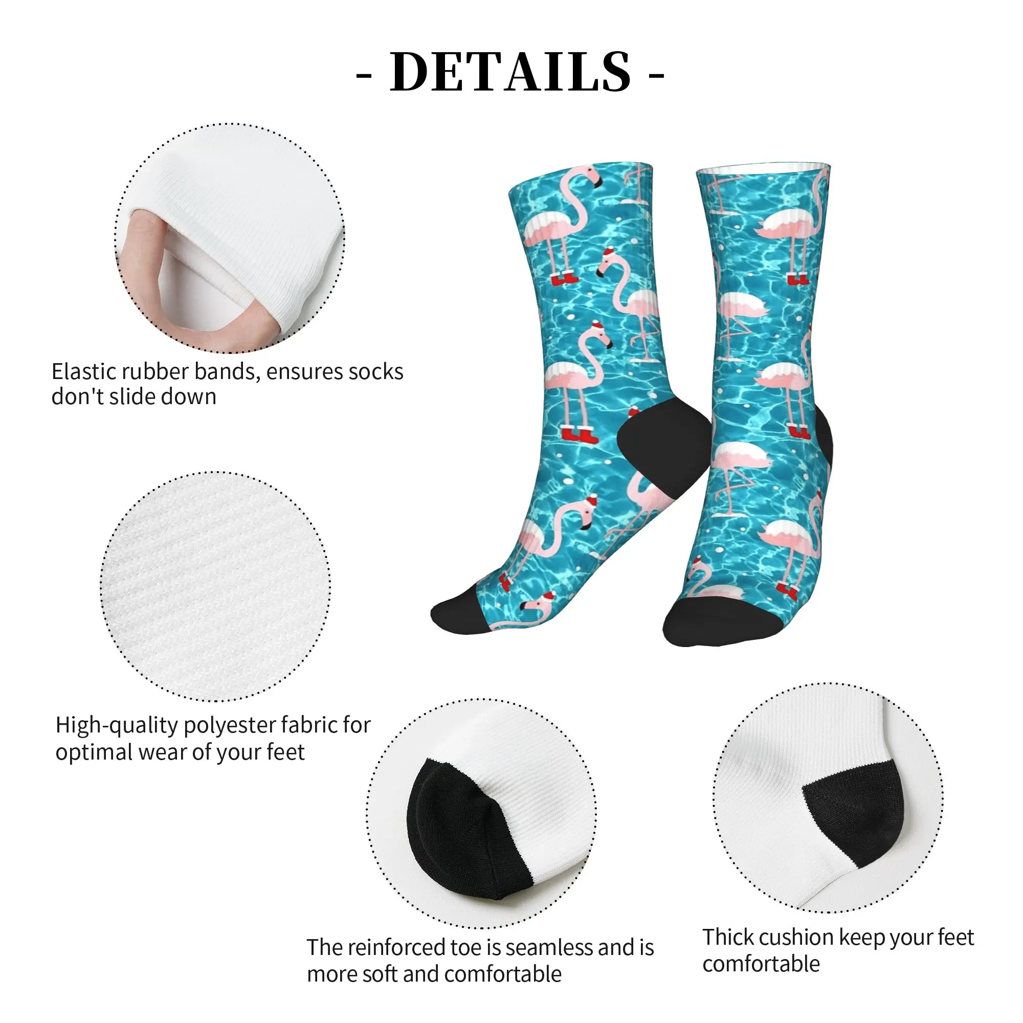 Weihnachten Santa Flamingo Weihnachten Socken Casual Strümpfe Herbst Anti-Slip Erwachsene Männer Socken Atmungsaktive Grafik Outdoor Sport Socken