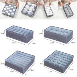 Caja de almacenamiento de ropa interior de tela, organizador para el hogar con compartimentos para calcetines y bragas