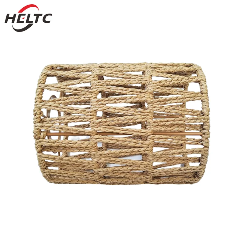 Imagem -04 - Estilo Boêmio Handwoven Lâmpada do Teto Abajur Tecido Abajur de Rattan Decoração de Casa 12x15cm Lâmpada Pingente Sombra 1pc