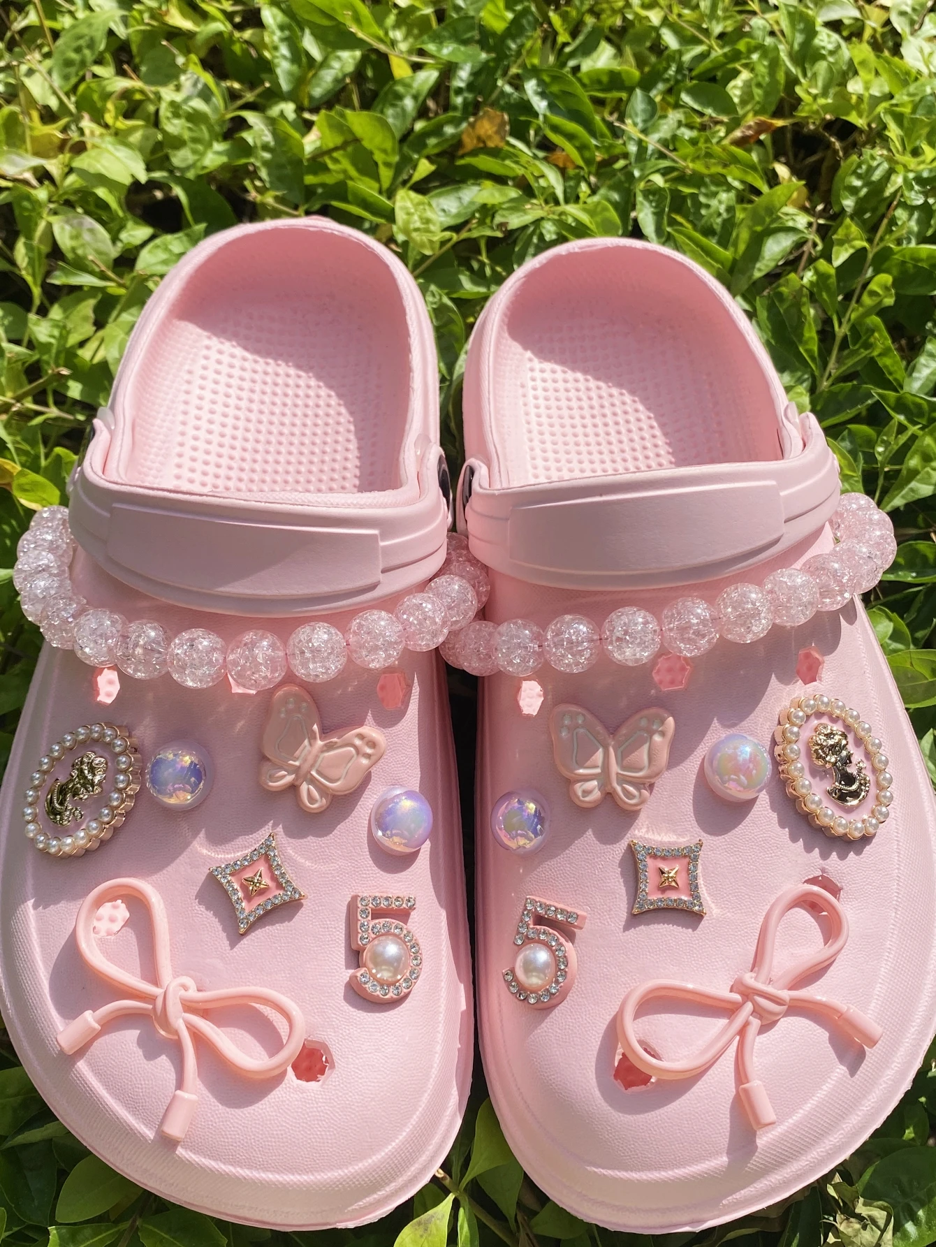 

16 модных розовых (бант, горошек с бриллиантами 5, маленькая бабочка, сломанная цепочка из бисера), пряжка для обуви, украшения своими руками, многофункциональная обувь