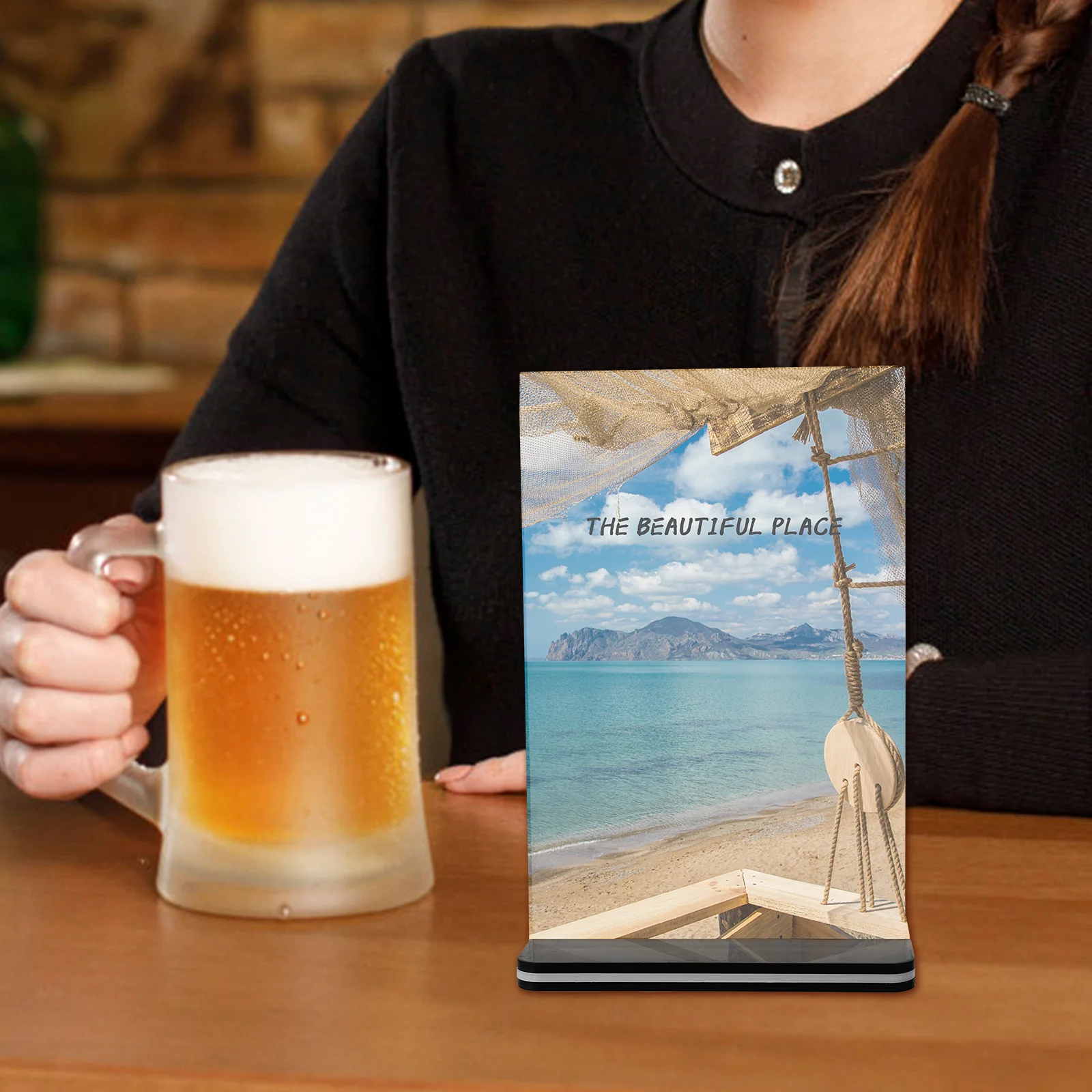 Display Board Show Rack Regale klar stehen für das Zeichen Papier halter Menü Acryl steht