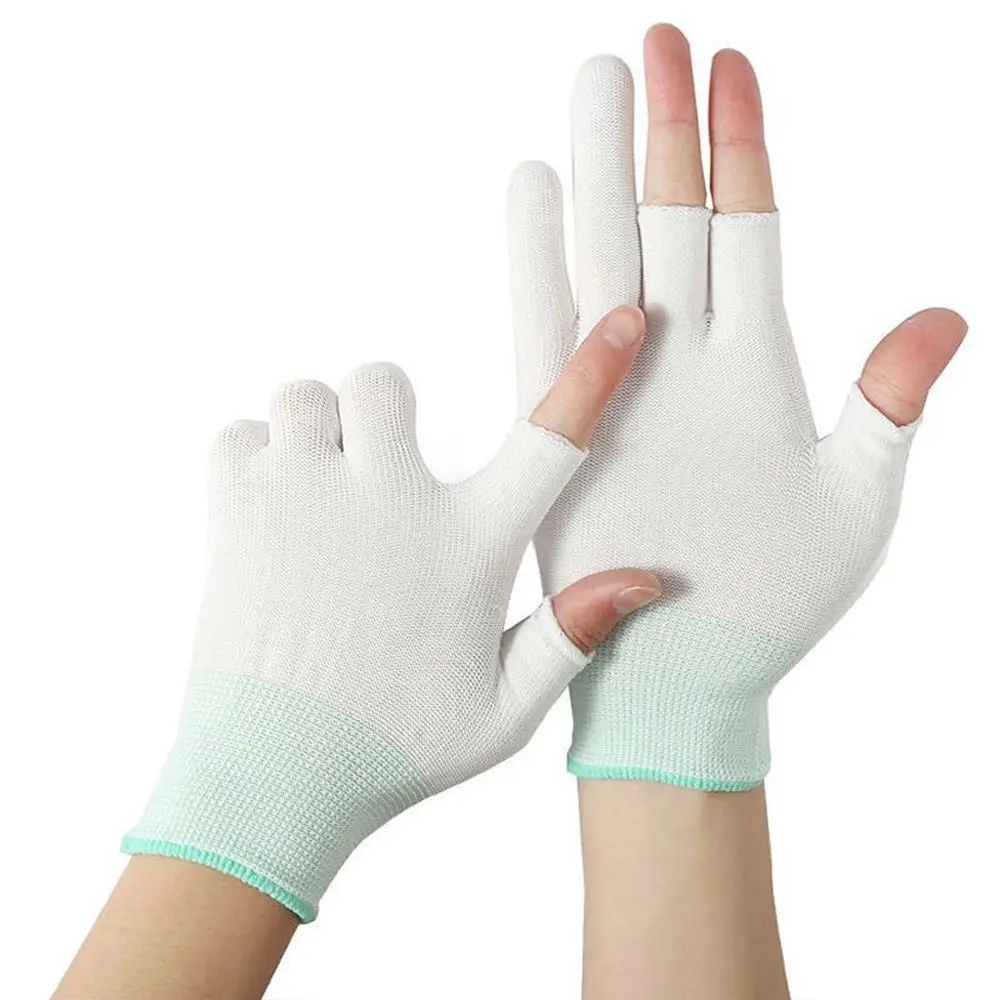 Show Three Fingers Tea Picking Gloves Sun Protection Anti-skid Mittens Show Two Fingers Men Nylon Gloves Touch Screen Gloves